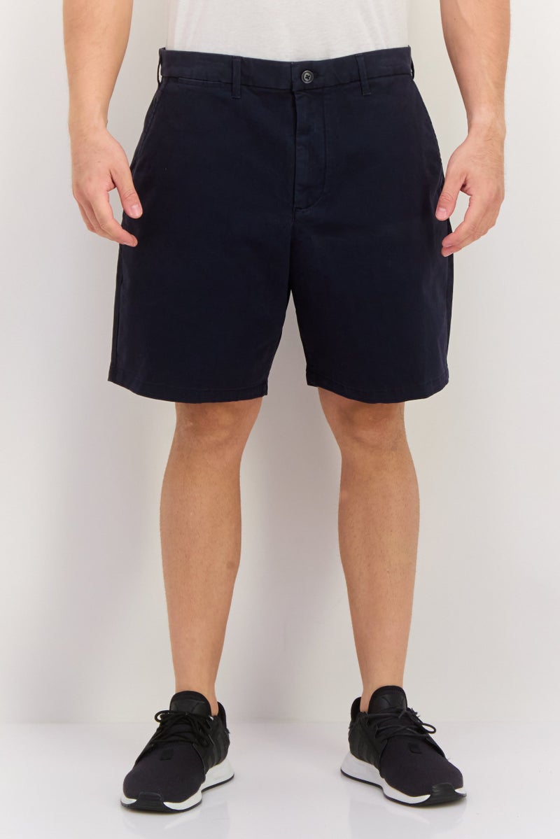 GAP Men Plain 8 Inches Basic Shorts, Navy - Image 1