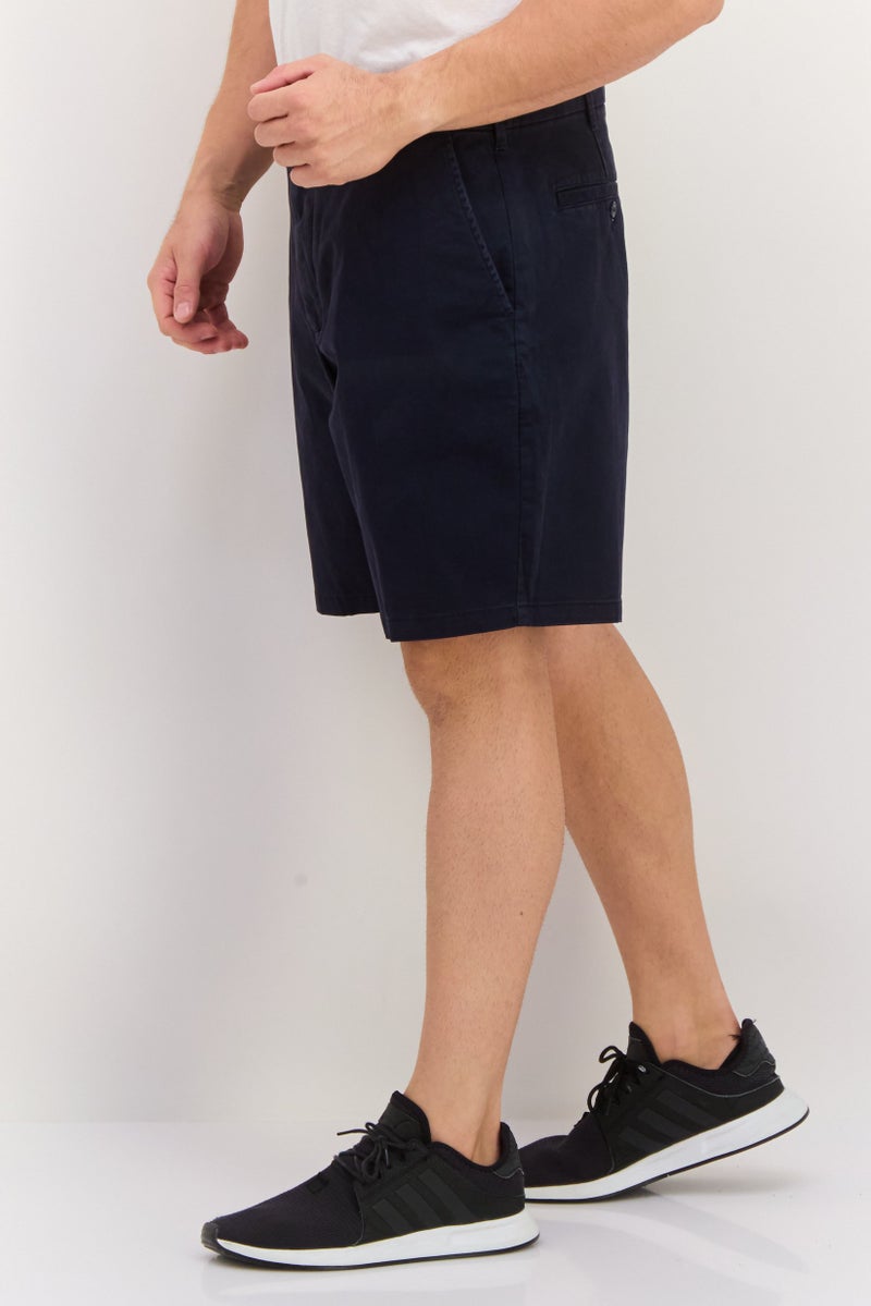 GAP Men Plain 8 Inches Basic Shorts, Navy - Image 4