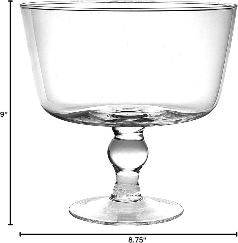 Barski Glass - Trifle Bowl - 8.75" Height - 120 Oz. Fluid Capacity - Beautifully Structured - Made in Europe - Image 4