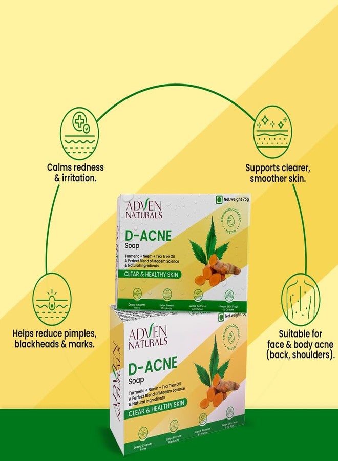 Adven Naturals D-Acne Soap 75g X 6 - Image 5