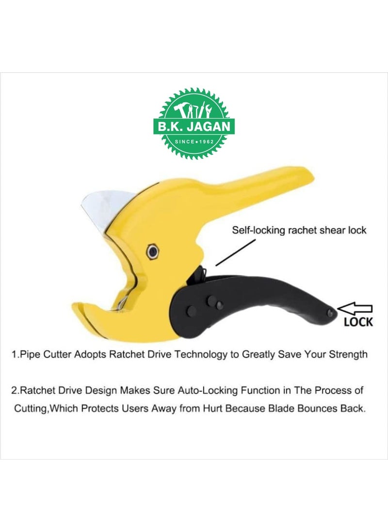 B.K.Jagan and Co B K Jagan CO PVC Plastic Pipe Cutter for Vinyl and Rubber Tubing Cuter Tool Pipe 3 to 42 mm Dimension 23X11X3CM  - Image 2