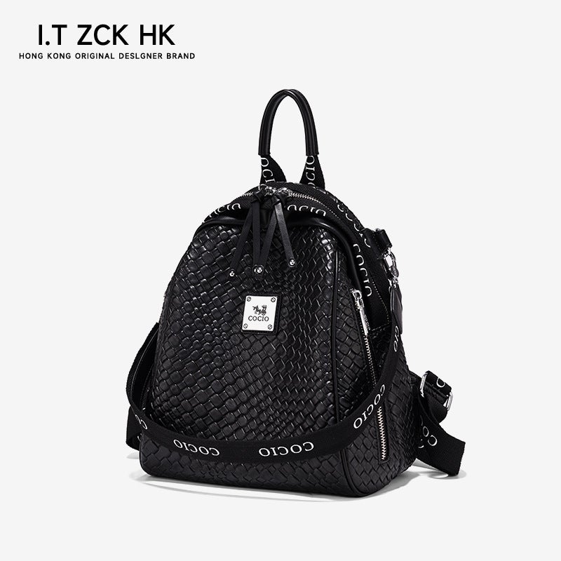 Diamond Backpack Women'S Genuine Leather Backpack Easiest For Match Large Capacity High-End Handbag Fashionable - Image 3