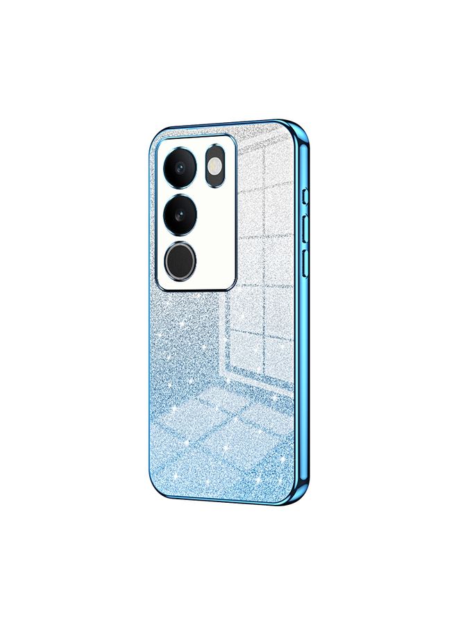 Case Cover For vivo S17 / S17 Pro / S17t / V29 Gradient Glitter Powder Electroplated Phone Case Blue