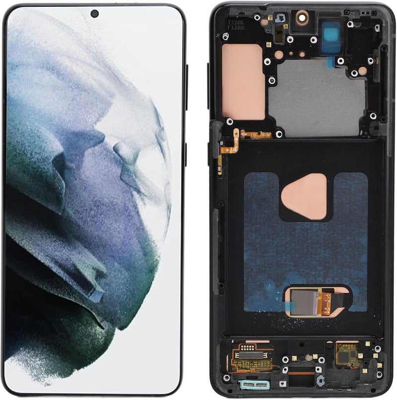 مجموعة شاشة هاتف رقمية تعمل باللمس، استبدال شاشة إل سي دي مقاس 6.7 بوصة لـ S21+5G مع أدوات، لإصدار SM G996B EU الدولي، دقة عالية (أسود) - Image 5