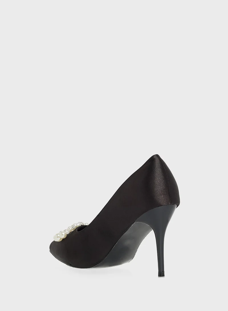 Khizana Diamante Heeled Pump