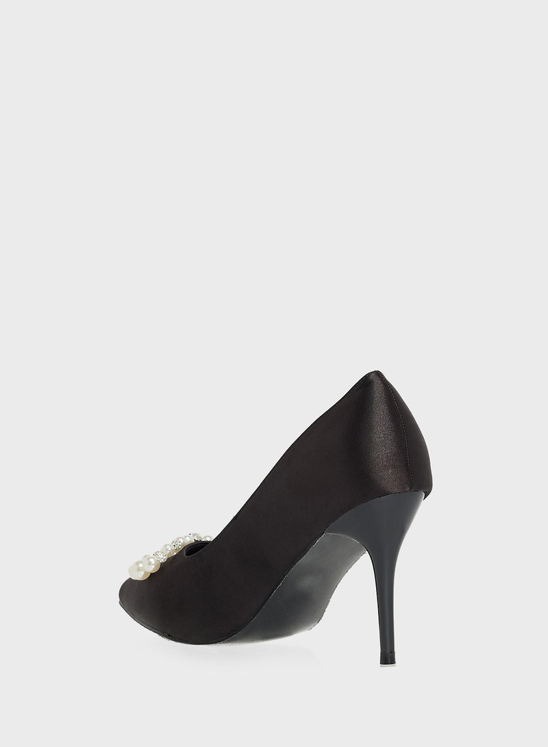 Khizana Diamante Heeled Pump  - Image 3