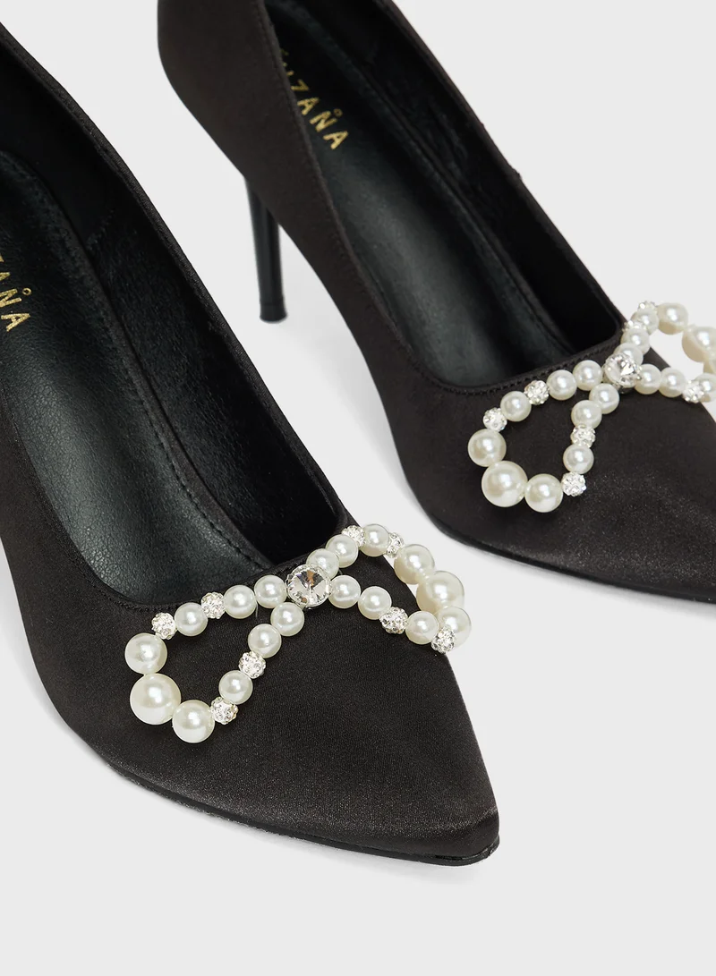 Khizana Diamante Heeled Pump