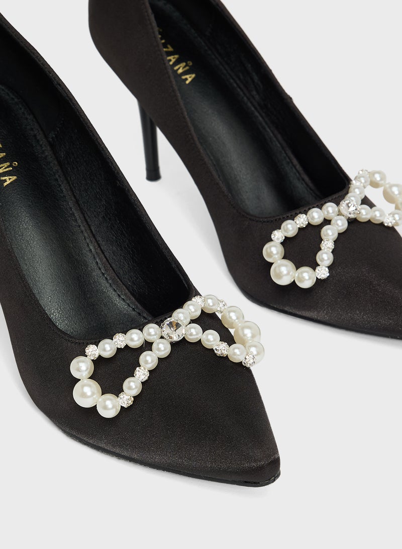Khizana Diamante Heeled Pump  - Image 4