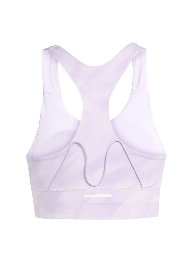 adidas Adidas Run Pkt Ms Aop Purple Workout Bra - Medium Support Bra For Women