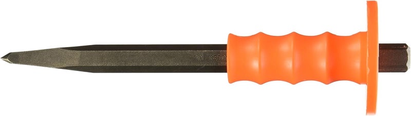Tools 80205 Handguarded Bullpoint Chisel, 3/4" x 12", Shot Blast Finish