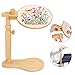GuoFa Adjustable Embroidery Hoop Stand Cross Stitch Stand Lap Beech Wood Embroidery Hoop Holder Frame Rotated Needlepoint Frame Stand for Art Craft Sewing Needlework Projects - Image 2