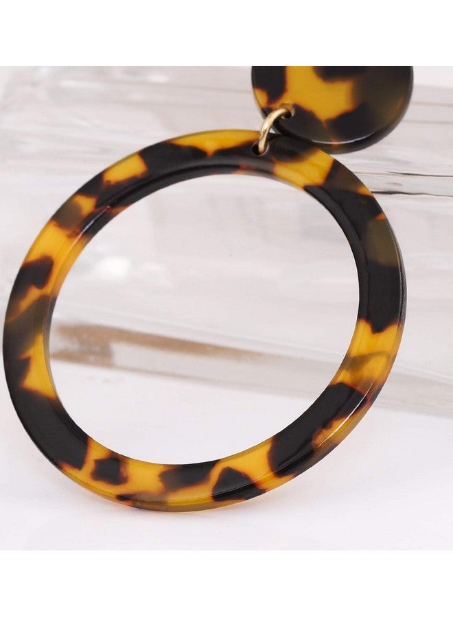 MOLOCH Acrylic For Women Geometry Resin Drop Dangle Earrings Bohemia Tortoise Shell Hoop Earrings Mottled Statement Stud Earrings Fashion Jewelry (Tortoiseshell) - Image 5