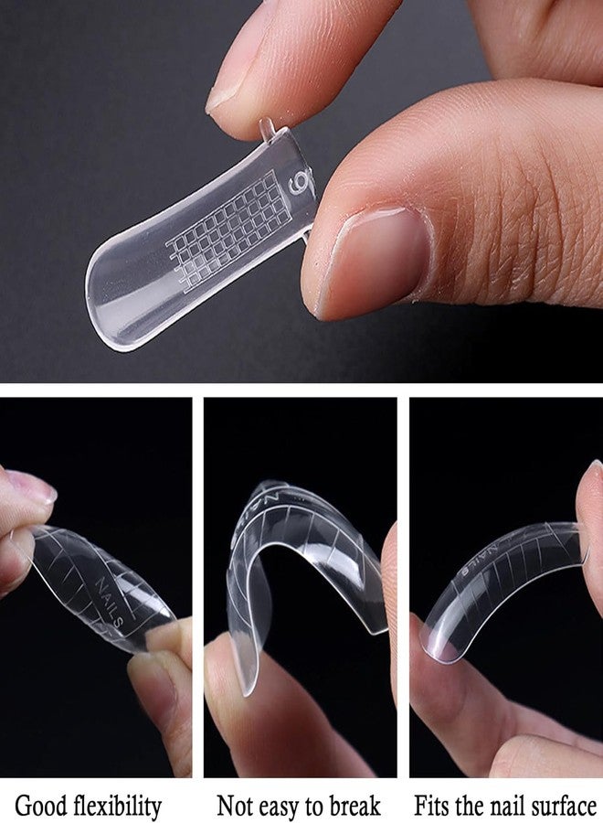 نيل ويند نايل ويند - ١٠٠ قطعة من أطراف الأظافر الاصطناعية المصنوعة من جل البولي، قالب لتطويل الأظافر، قالب كامل التغطية من الأكريليك المقاوم للأشعة فوق البنفسجية، عبوة شفافة من قطعة واحدة - Image 4