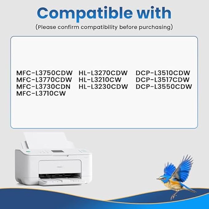 TN243CMYK TN247 TONER COMPATIBLE WITH BROTHER TN-243CMYK TN-247 FOR MFC-L3750CDW MFC-L3770CDW DCP-L3550CDW HL-L3230CDW HL-L3210CW MFC-L3710CW (PACK OF 5) - Image 3