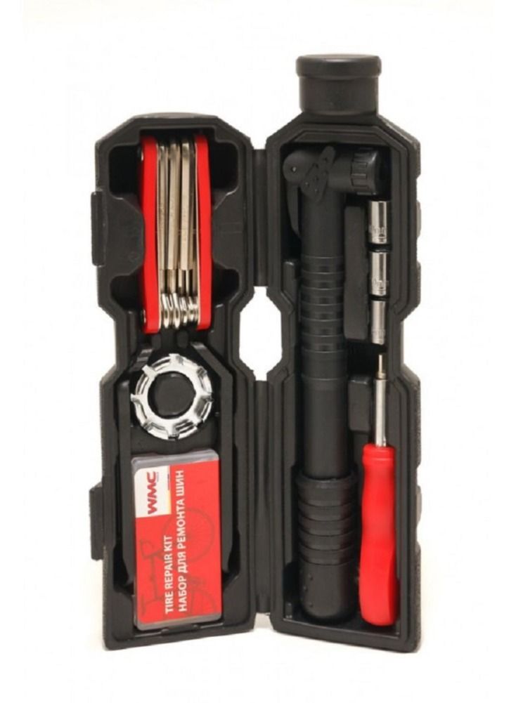 WMC TOOLS Bicycle Repair Tool Set 27 psc with Bottle Holder in a Tube, Black - Image 2