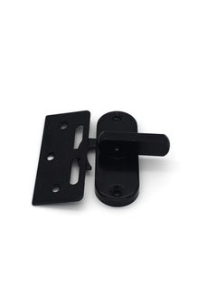 KASTWAVE Anti Theft Sliding Door Latch, Sliding Steel Barn Door, Door Buckle Door Bolt with 90 Degree Latch (Black)  - Image 3