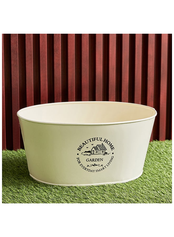 Home Box Metal Oval Table Planter 36 x 16 x 26 cm  - Image 2