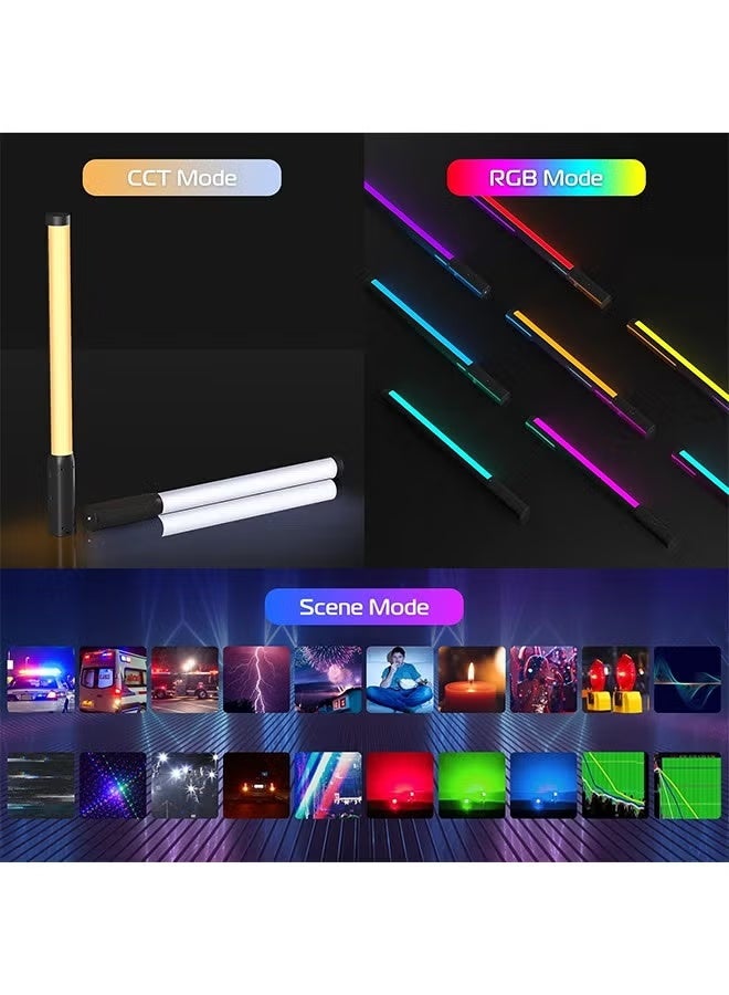 يولانزي عصا إضاءة ULANZI VL119 المحمولة، عصا إضاءة فيديو LED RGB بزاوية 360 درجة للتصوير الفوتوغرافي، مصباح أنبوبي قابل لإعادة الشحن بقوة 2600 مللي أمبير/ساعة لتصوير الفيديو، إضاءة كاميرا قابلة للتعتيم بدرجة حرارة تتراوح بين 2500 و9000 كلفن مع شاشة LCD - Image 3