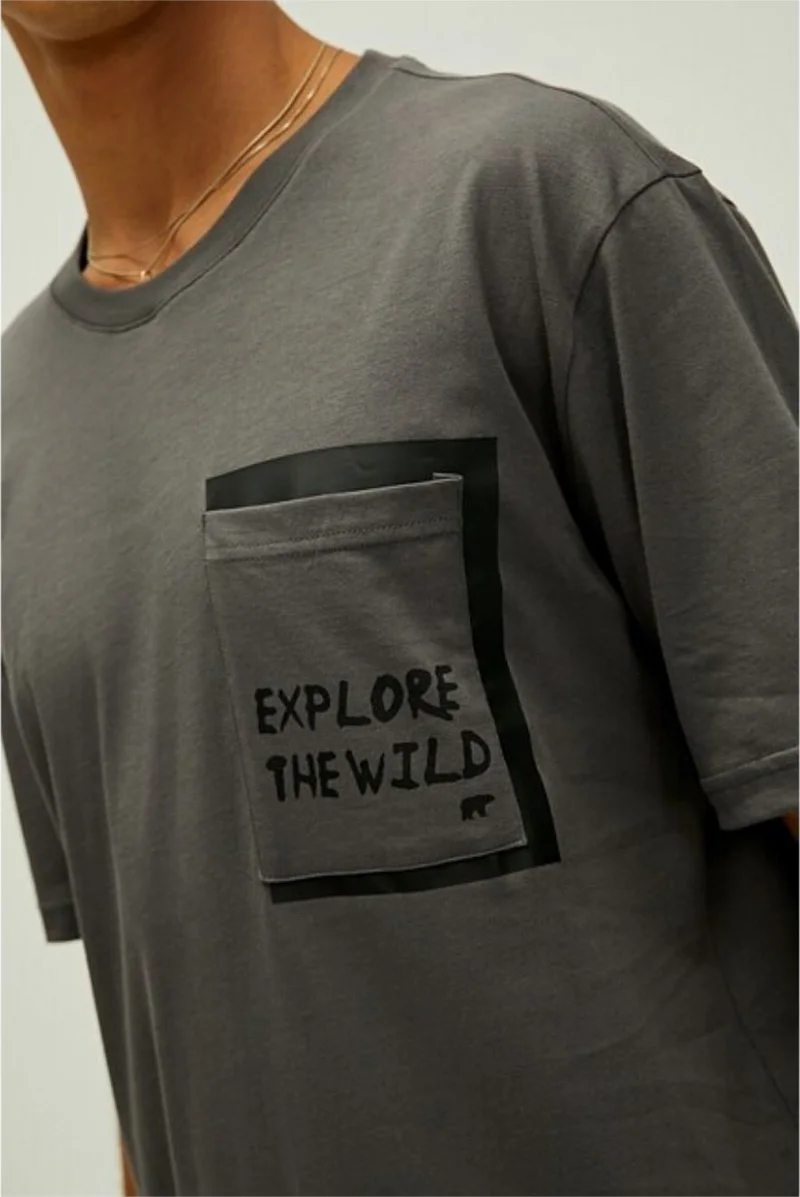 Bad Bear EXPLORE T-SHIRT KHAKI Men's T-Shirt 22.01.07.044-C01