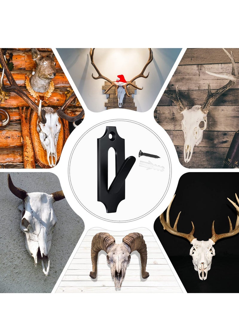 European Deer Skull Mounting Kit - 4 Pcs Wall Hooks for Antlers & Animal Decor, Perfect for Indoor & Outdoor Display - Image 5