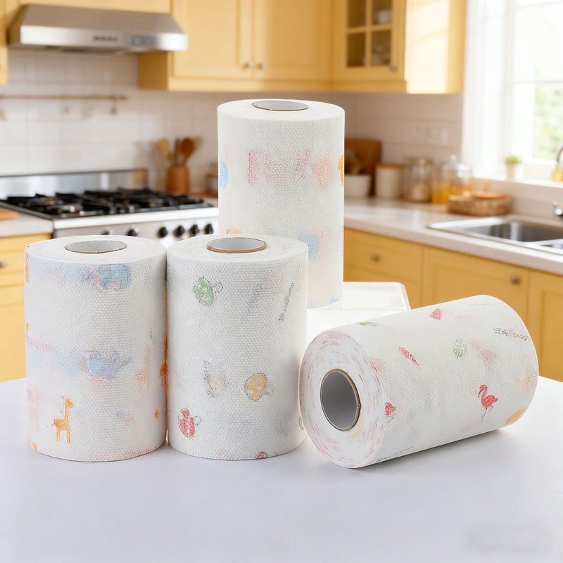 Household Kitchen Paper Towels, Thickened Non-Woven Fabric, Lazy Rags, Washable Disposable Rags, Lint-Free Kitchen Paper Towels - Image 3