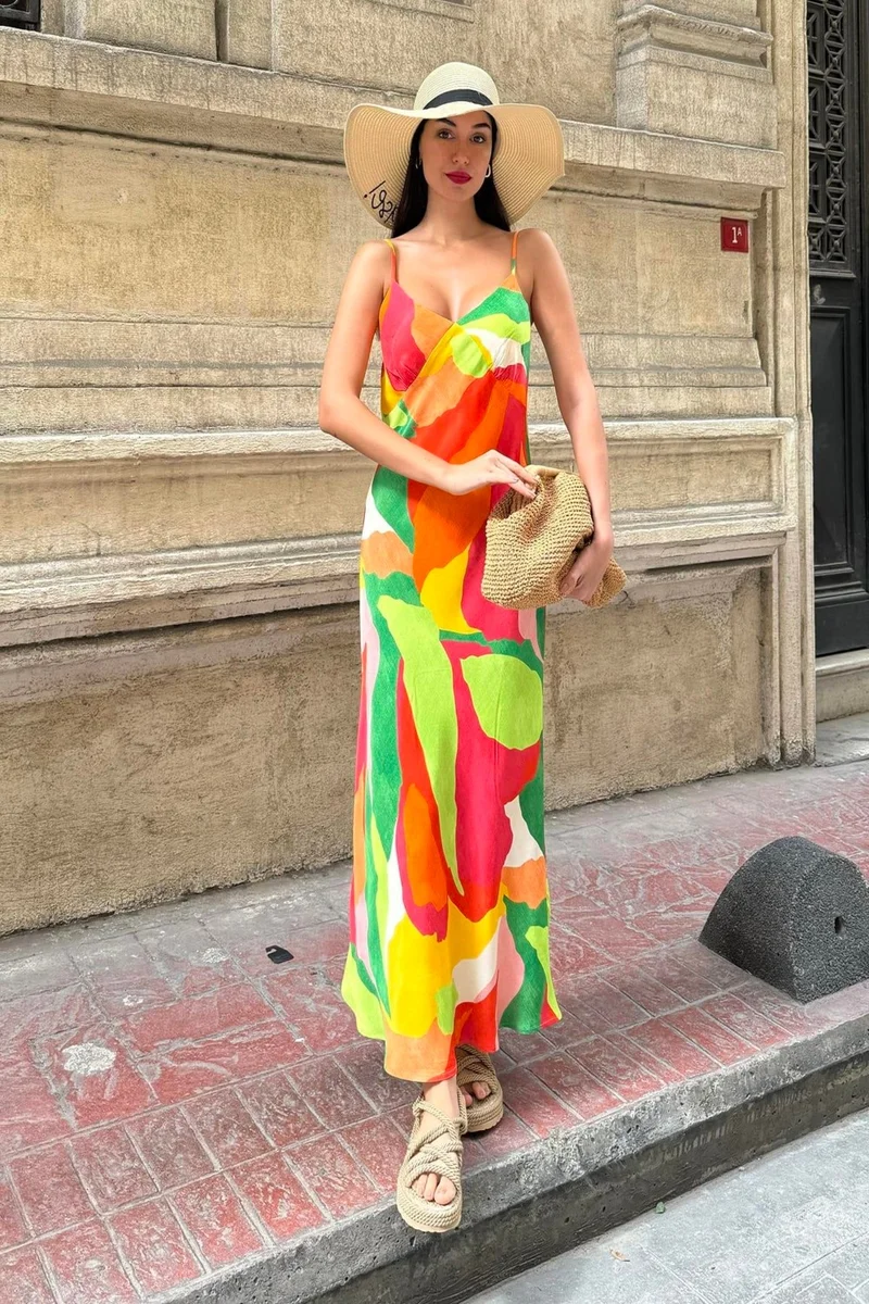 فور يو مودا Abstract Print Dress