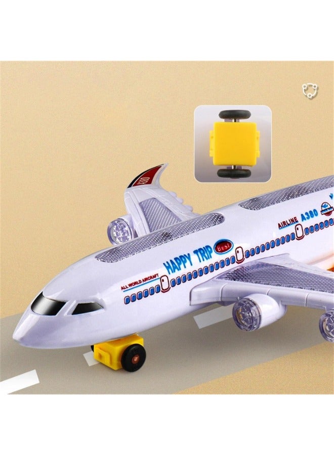 حديقة الألعاب لعبة طائرة ذاتية القيادة مزودة بضوء وصوت ووظيفة الاصطدام والانطلاق وموسيقى وامضة LED وتغيير الاتجاه تلقائيًا - Image 3