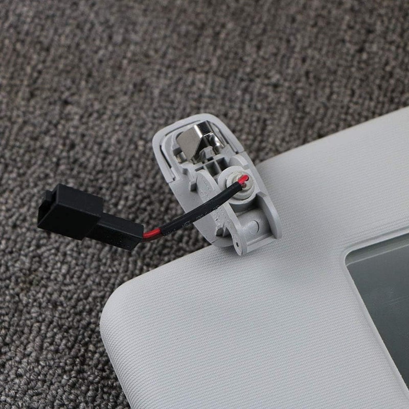 QASULER Left Gray Front Sun Visor with Makeup Mirror for VW Jetta MK6 - Image 3