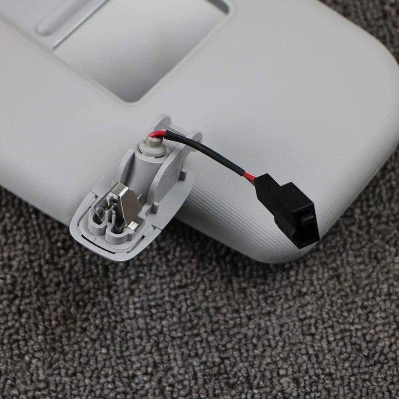 QASULER Left Gray Front Sun Visor with Makeup Mirror for VW Jetta MK6 - Image 2