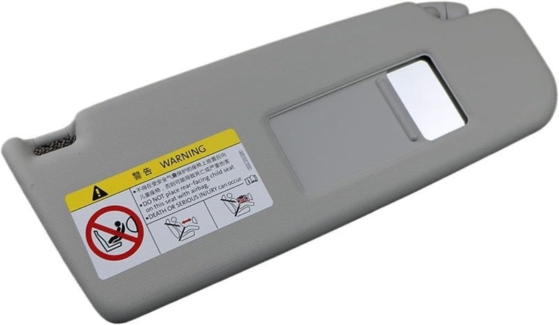 QASULER Left Gray Front Sun Visor with Makeup Mirror for VW Jetta MK6 - Image 1