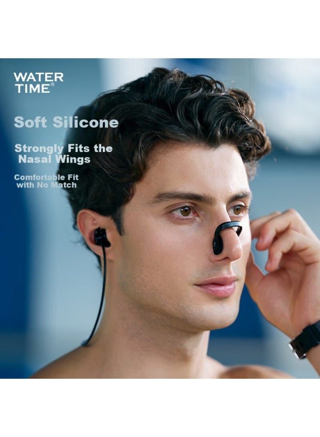 Watertime / Shuichuan Soft Silicone Nose Clip Swimming Anti-choke Gear Phantom Black - Image 1