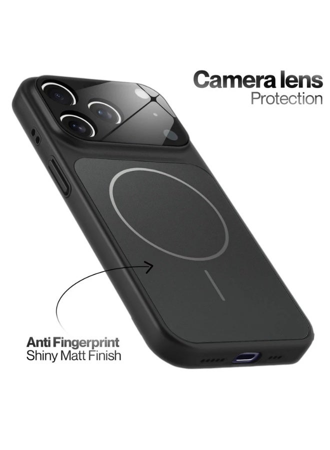 MUDISO iPhone 15 Pro Case Compatible with Magsafe Matte Glass Slim Case For iPhone 15 Pro Anti-Scratch Camera Lens Protector Shockproof Cover 15 Pro 6.1-inch - Image 5