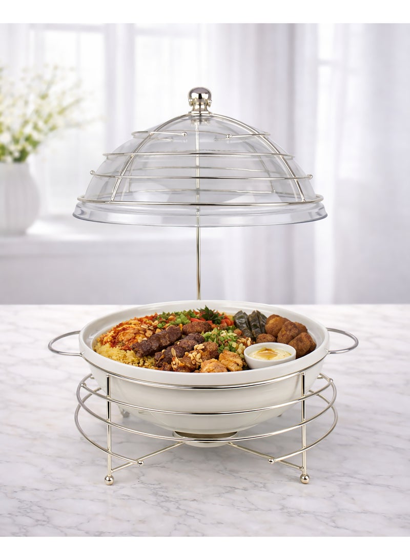Red Home Ceramic & Metal Serving Buffet CI2022S 4.5Liter - Image 2