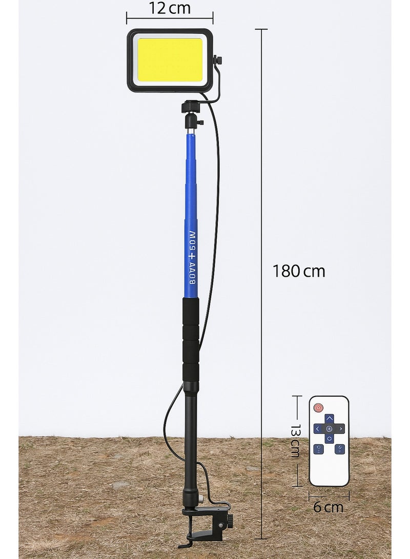 360 Light Outdoor Multifunction 360° Fishing Rod Light – 5M, 800W, Remote Control - Image 2