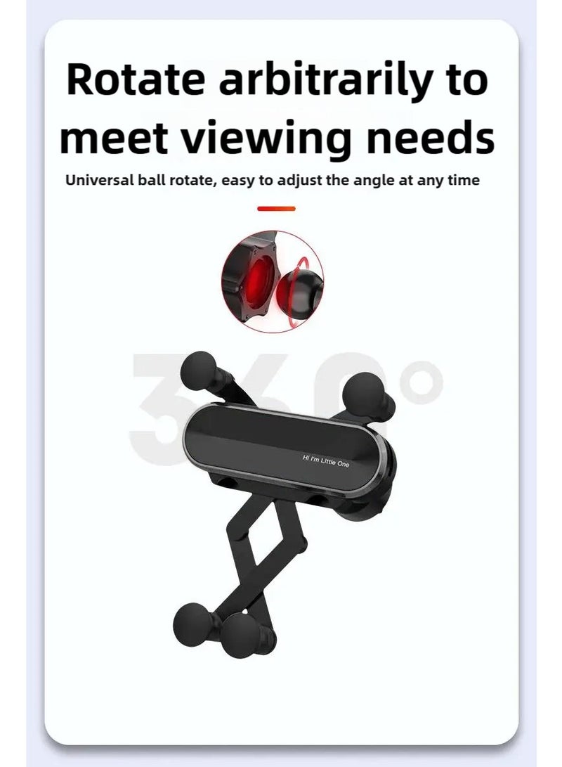 عام Car phone holder, retractable, universal air vent mount, compatible with iPhone, gray, car mount, phone stand - Image 4