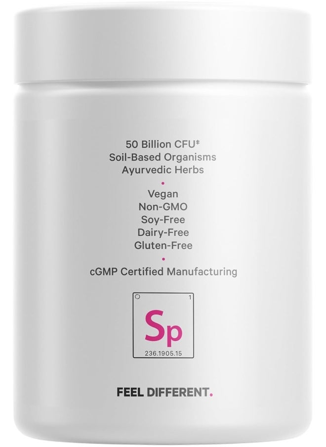 Codeage - Skin Probiotics + Prebiotics - Skin Care Routine Supplement - 50 Billion Cfu - Ayurvedic Botanical Herbs - Face Probiotics - Shelf Stable Cleanser, Non-Gmo, Vegan - 60 Capsules - Image 1