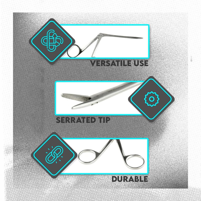 SE Stainless Steel Alligator Forceps, 3.5" - Durable, Serrated Tip for Precision Grasping in Hobbies, Crafts, Proffessionals, and DIYers - SPAF-3.5 - Image 3