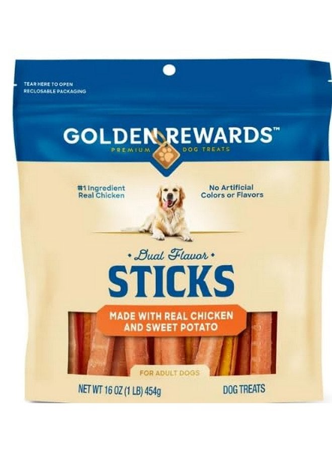 مكافآت جولدن ريواردز من الدجاج والبطاطا الحلوة ذات النكهة المزدوجة للكلاب، كيس 16 أونصة - Image 1