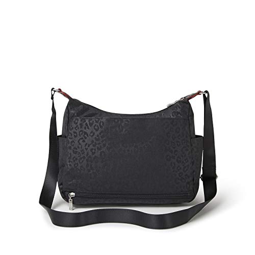 Baggallini womens New Classic Heritage With Rfid Phone Wristlet Anywhere Large Hobo, Black Cheetah, One Size US - Image 3