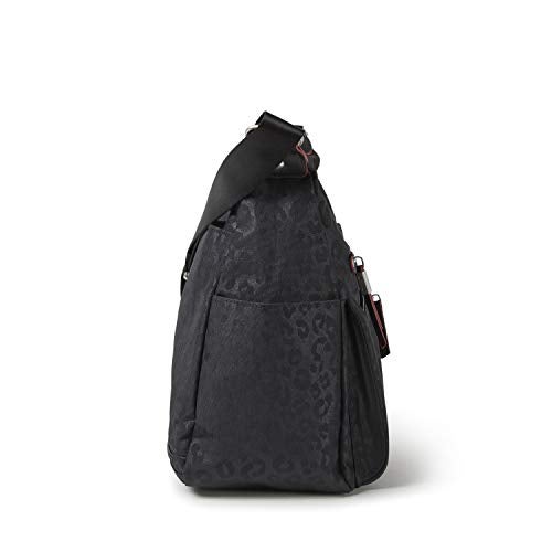 Baggallini womens New Classic Heritage With Rfid Phone Wristlet Anywhere Large Hobo, Black Cheetah, One Size US - Image 4