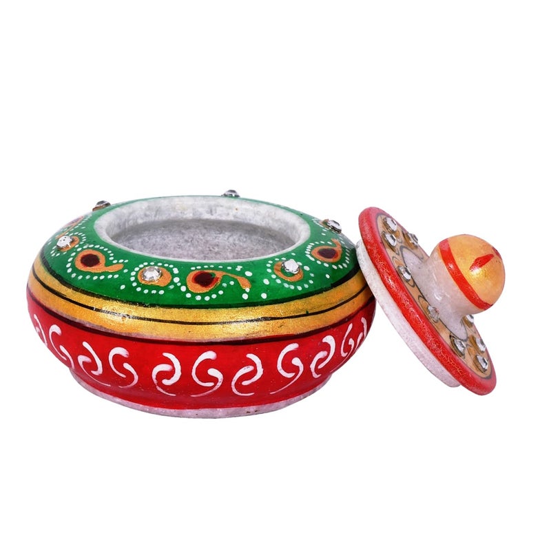 Craftam Marble Sindoor Dani Box for Women – Traditional Handcrafted Kumkum Holder for Gifts, Pooja & Makeup - Image 5