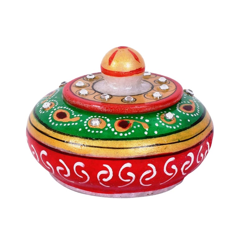 Craftam Marble Sindoor Dani Box for Women – Traditional Handcrafted Kumkum Holder for Gifts, Pooja & Makeup - Image 1