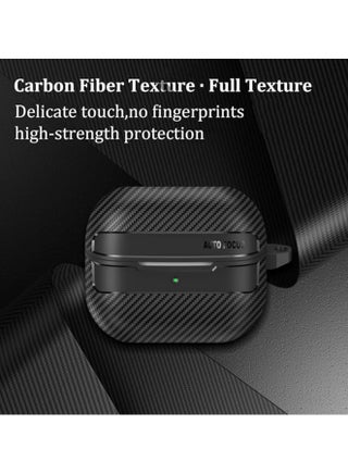 Case Compatible with Samsung Galaxy Buds3/Buds3 Pro/Buds 3 FE with Keychain, Carbon Fiber Armor Shockproof Wireless Charging Protective Cover - view 5