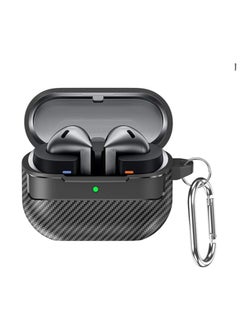 Generic Case Compatible with Samsung Galaxy Buds3/Buds3 Pro with Keychain, Carbon Fiber Armor Shockproof Wireless Charging Protective Cover  - Image 1