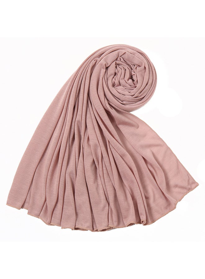 Monochrome Women's Jersey Cloth Long Scarf Autumn And Winter High Quality Silk Cotton Windproof Sand-proof Scarf Bs82