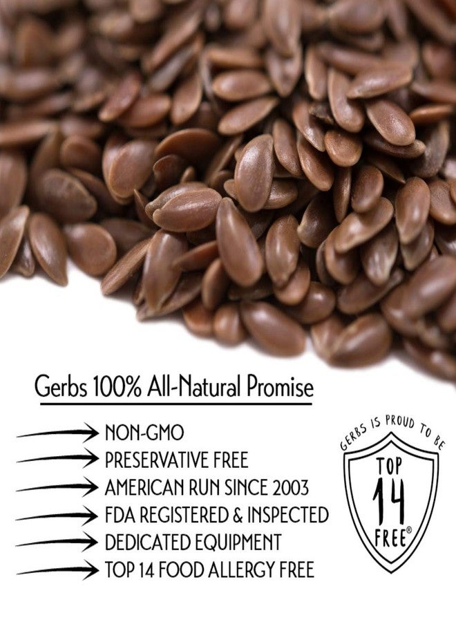 Gerbs Raw Brown Flax Seeds 2 lbs. | No Artificial Additives, Non-GMO, Resealable Bag | Naturally Mild & Nutty Crunch | Top 14 Allergen-Free - Image 4