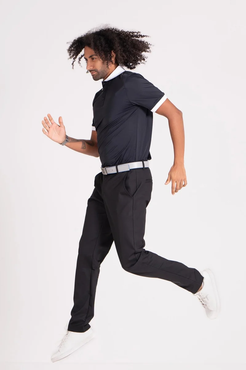 إي جي إل بنطلون جولف رجالي  - أسود - جيبان جانبيان وجيب خلفي - مقاس رياضي