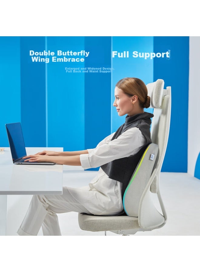 Jago Jiaoao Lumbar Support Cushion, Office Lumbar Pillow, Memory Foam Back Support, Seat Cushion, Car Seat, Ergonomic Lumbar Pad, Linen Gray - Image 4