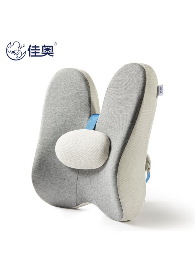 Jago Jiaoao Lumbar Support Cushion, Office Lumbar Pillow, Memory Foam Back Support, Seat Cushion, Car Seat, Ergonomic Lumbar Pad, Linen Gray - Image 1