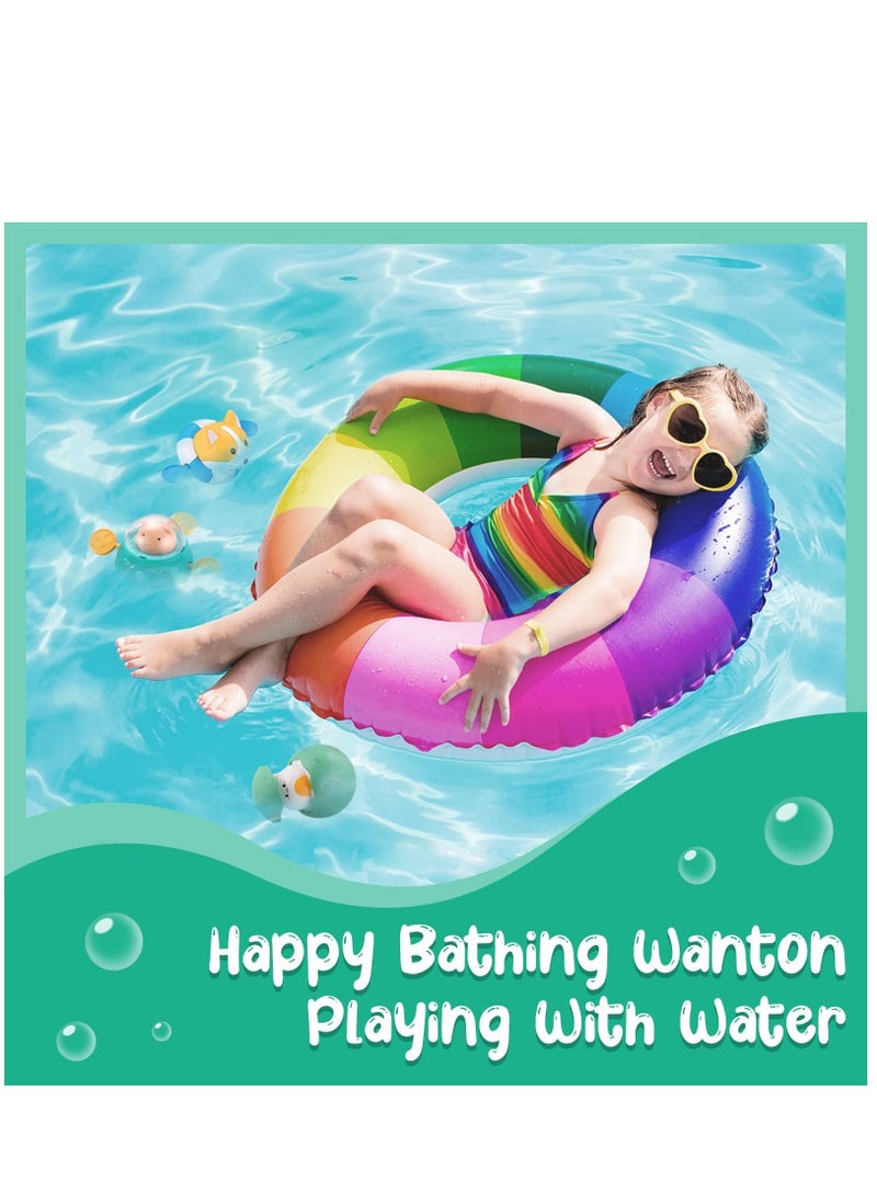 KASTWAVE - 3 Pack Baby Bath Toys Floating Wind Up Toys Spray Bathing Tub Fountain Toys for Toddlers 1-3 Shower and Floating Toys Pool Bath Time Bathtub Pool Sprinkle Bath Toy for Kids Children - Image 1